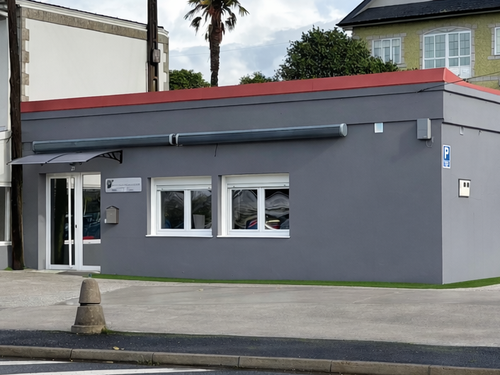 Exterior de la consulta de psicología Psicoaprendizaxe en Santiago de Compostela